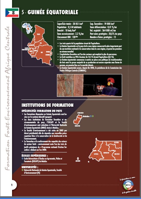 Cartographie de formation en Guinée Equatoriale